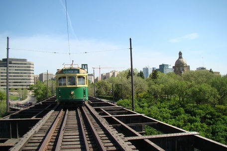High Level Bridge and Streetcar in Edmonton, Alberta